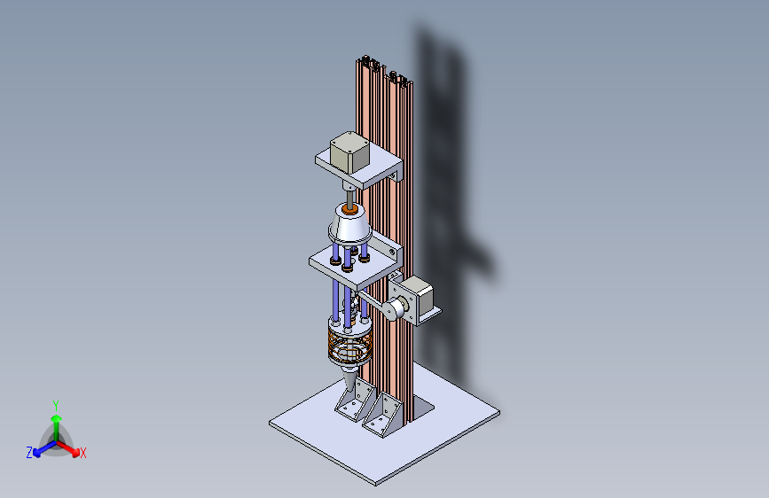 Holding and punching夹持冲孔机构3D图纸 Solidworks设计 附IGS