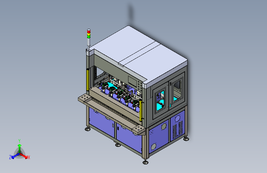 6工位绕线机3D数模图纸 Solidworks设计 附STEP