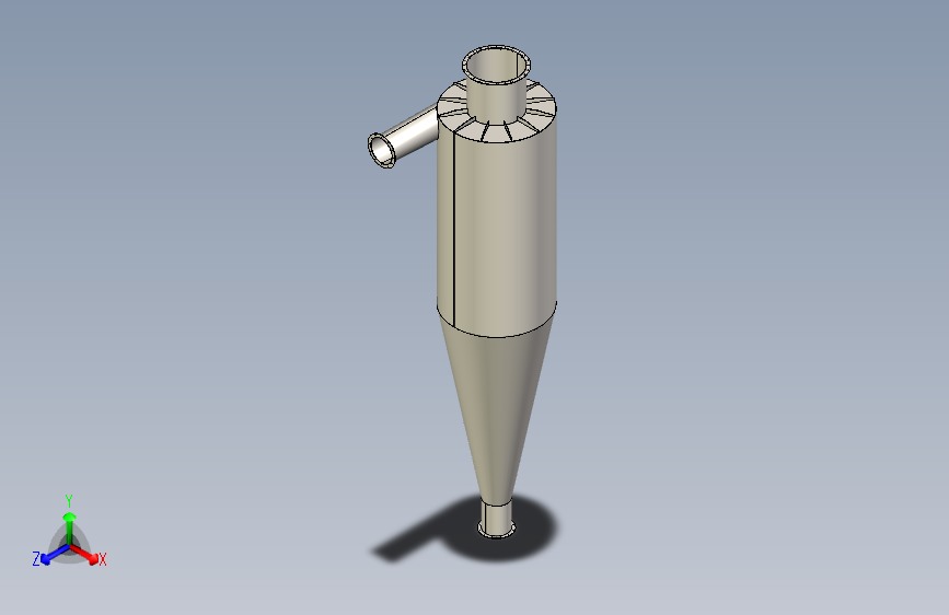 常规旋风分离器conventional-cyclone-separator-模型格式为 stp sw