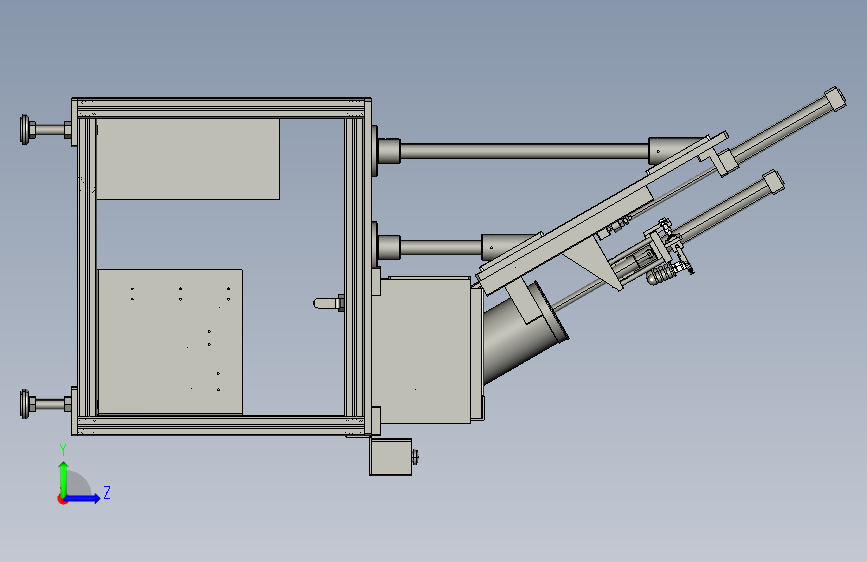 铁罐焊接处气密检测装置3D模型图纸 Solidworks设计 左侧视图