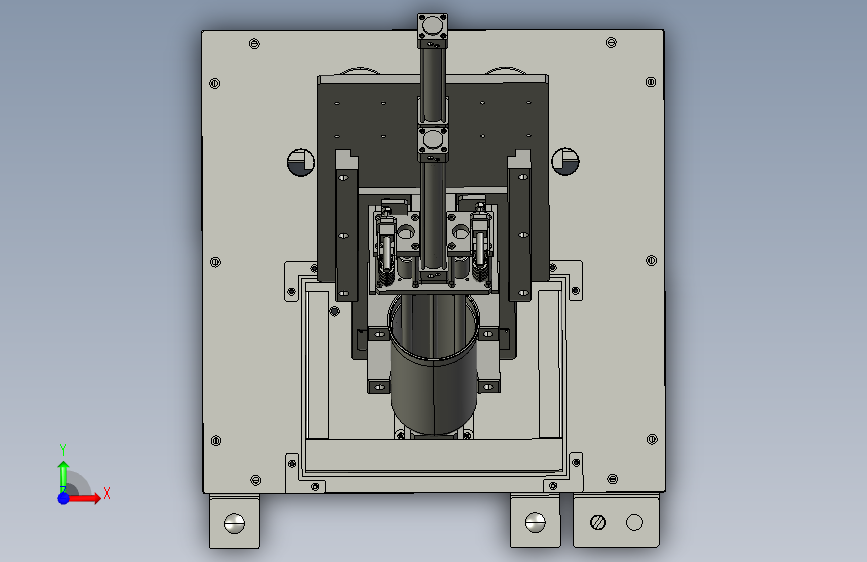铁罐焊接处气密检测装置3D模型图纸 Solidworks设计 正面视图