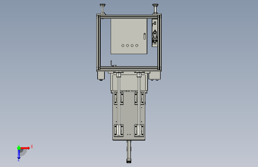 铁罐焊接处气密检测装置3D模型图纸 Solidworks设计 俯视图