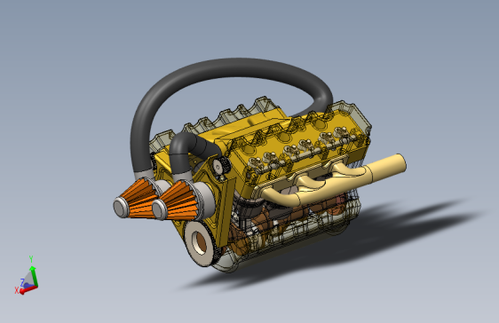 V6发动机模型