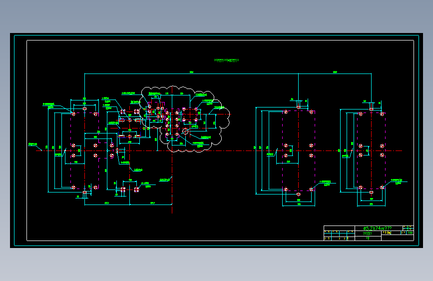 5.2×74m回转窑总图及基建图CAD