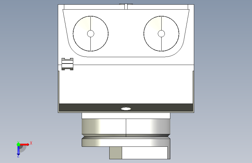 伊顿 400V 3P 25A (11kW) 钥匙锁在 IP65 覆盖盒中 M25 电导线 (直径) 1) 固定 M4隔离开关 俯视图