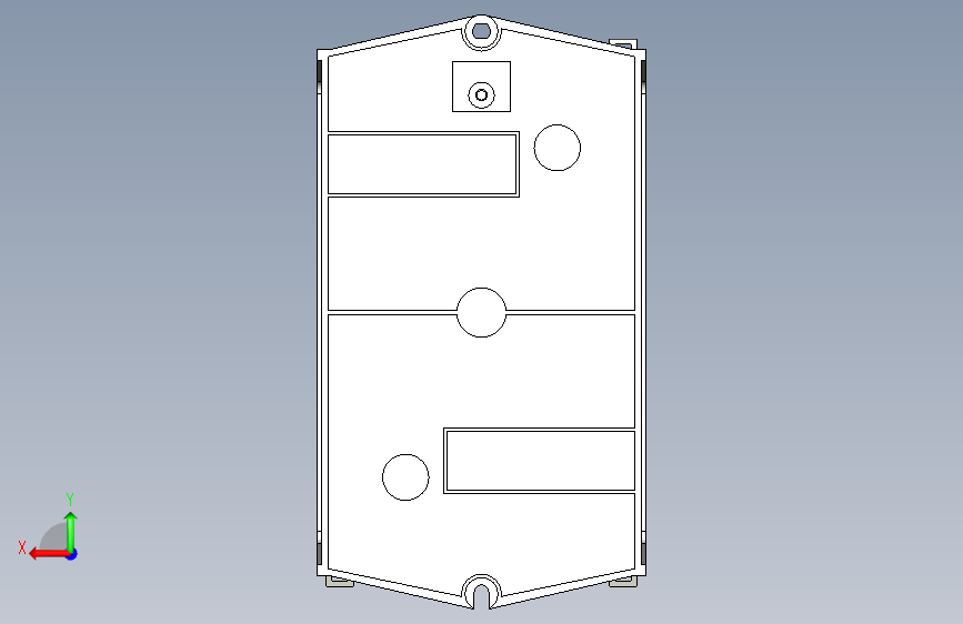 伊顿 400V 3P 25A (11kW) 钥匙锁在 IP65 覆盖盒中 M25 电导线 (直径) 1) 固定 M4隔离开关 背面视图