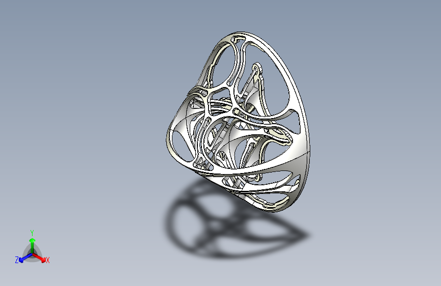 Gankyil符号衍生的3D形状华丽纸张重量