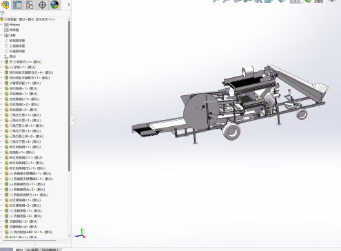 马铃薯种薯切块机设计三维模型Solidworks图纸3D数据SW建模素材