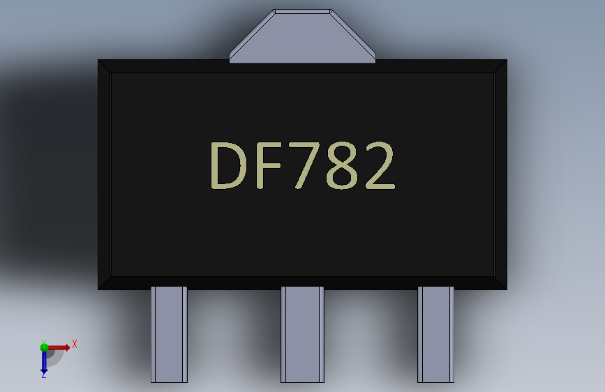 DF782,SOT-89封装 俯视图
