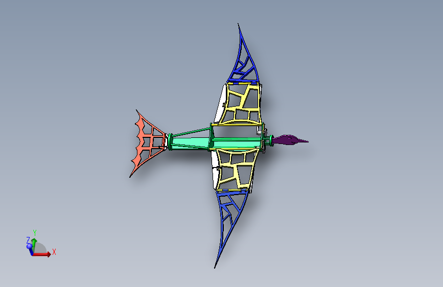 鸟类飞行机制-3D模型