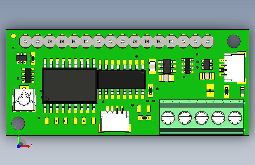 Adafruit I2C SPI液晶STEMMA背包 正面视图