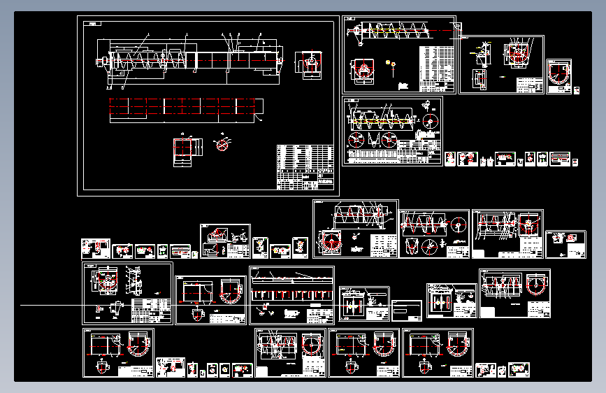 LS630螺旋输送机全套制作图50张