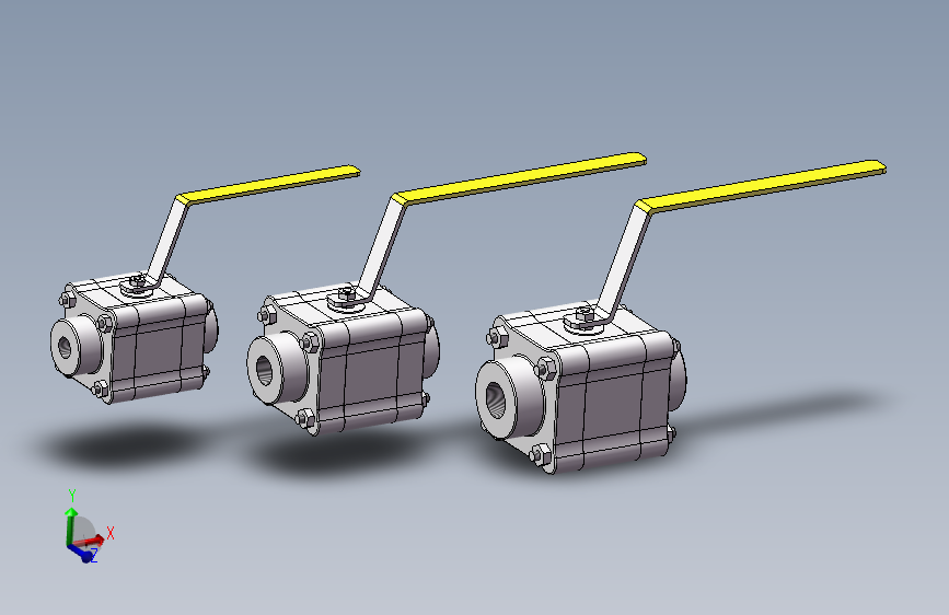 3款CL2500锻钢球阀模型_SOLIDWORKS 2017_模型图纸下载 – 懒石网