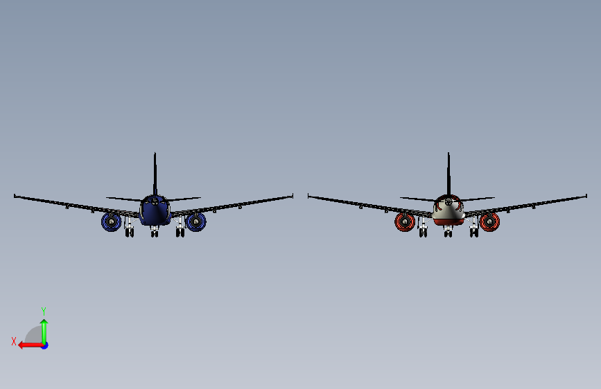 G04601-印度航空和 Indigo A320 Sharklets 19 背面视图