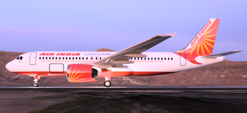 G04599-印度航空 空客 A320 鲨鱼鳍 20