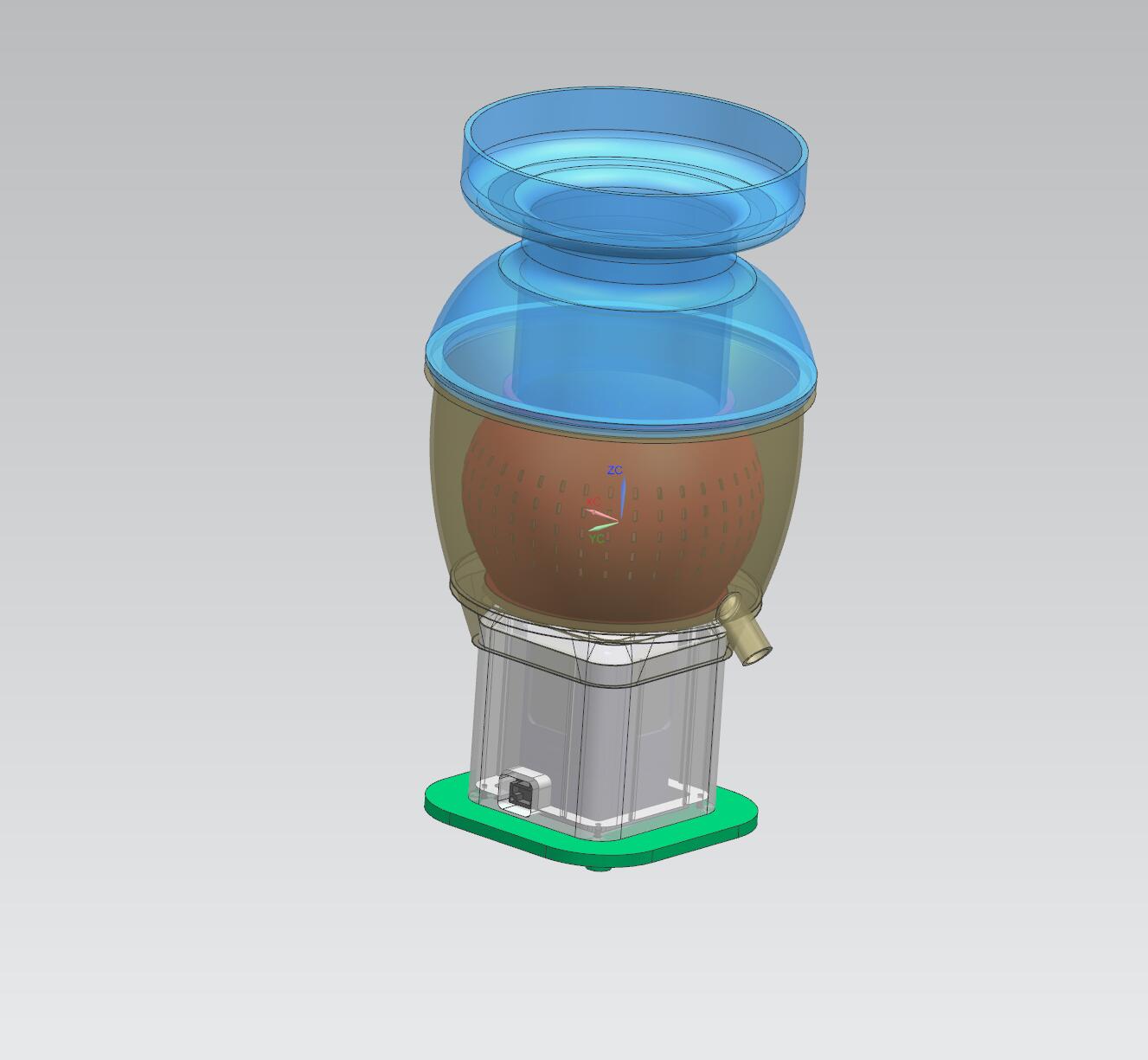 高速离心式果汁机的结构设计【带三维】【11张cad图纸