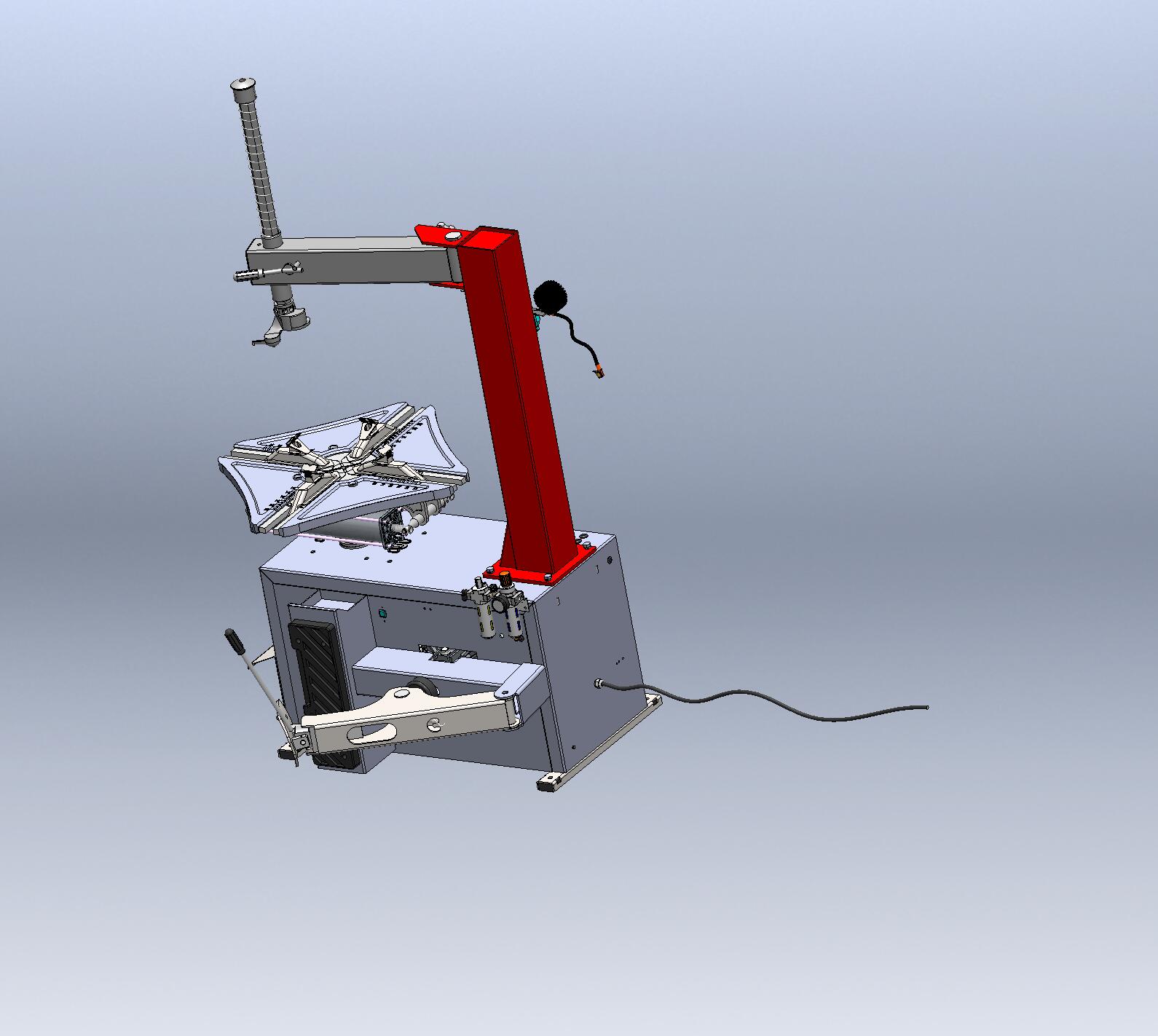轮胎拆装机-拆胎机-扒胎机三维SolidWorks