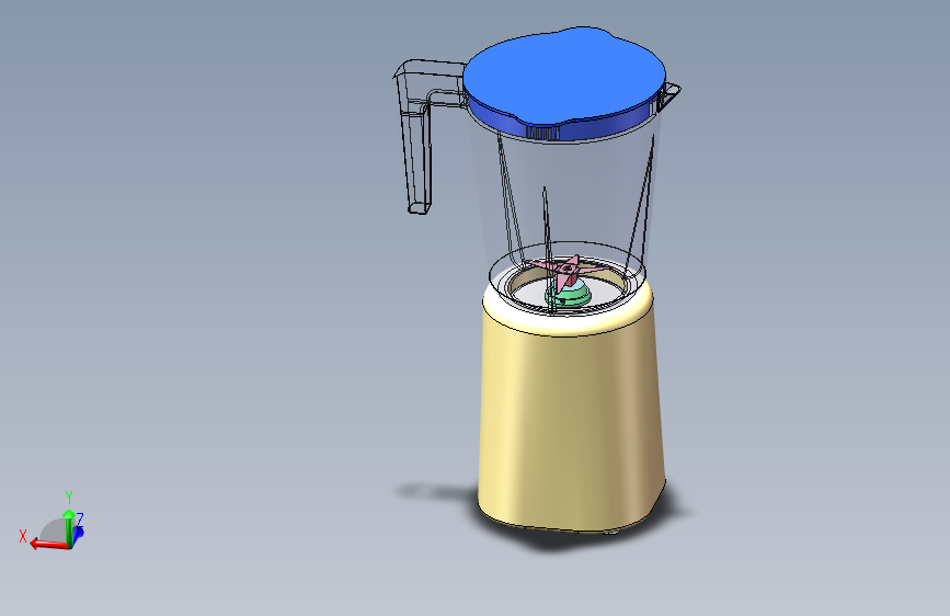 榨汁机的结构设计(含三维SolidWorks模型+CAD图纸+说明）