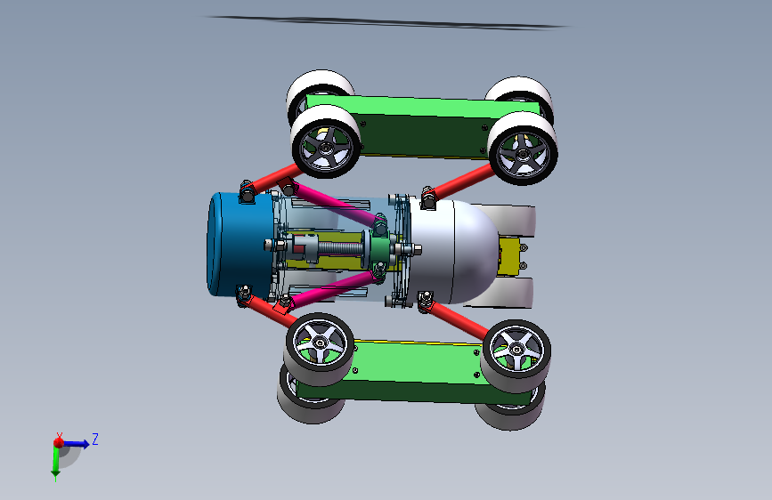变径管道检测机器人三维SW建模3D模型solidworks图纸素材+CAD
