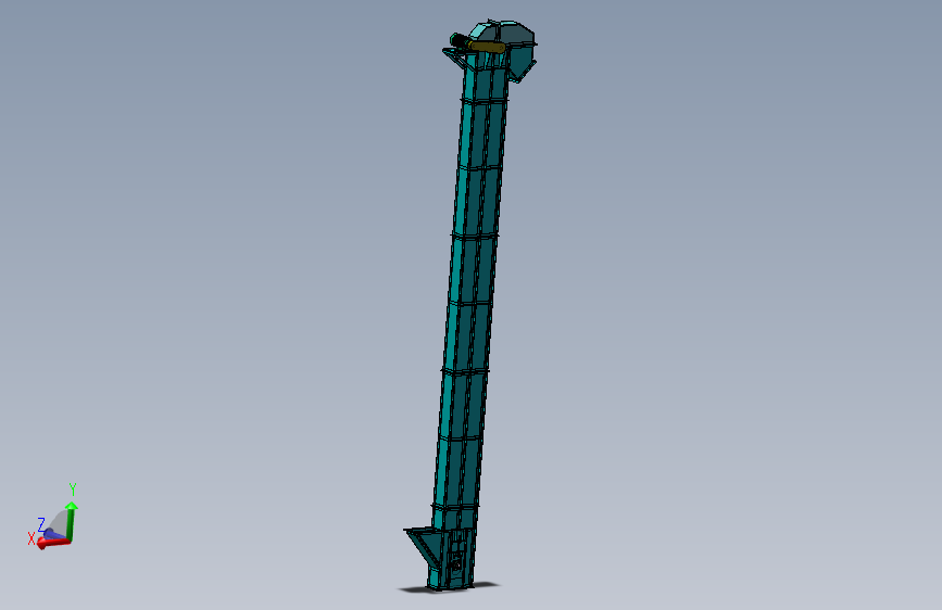 TH160环链斗式提升机三维SolidWorks图