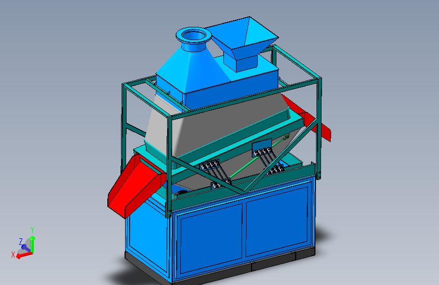 比重分选机设计-金属塑料分选3D模型三维Solidworks建模无参数stp