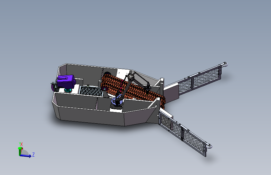 水面垃圾清理机械手三维SolidWorks