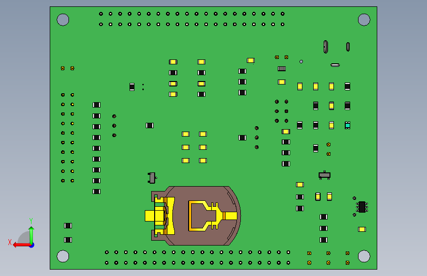 STM32H107主板 背面视图