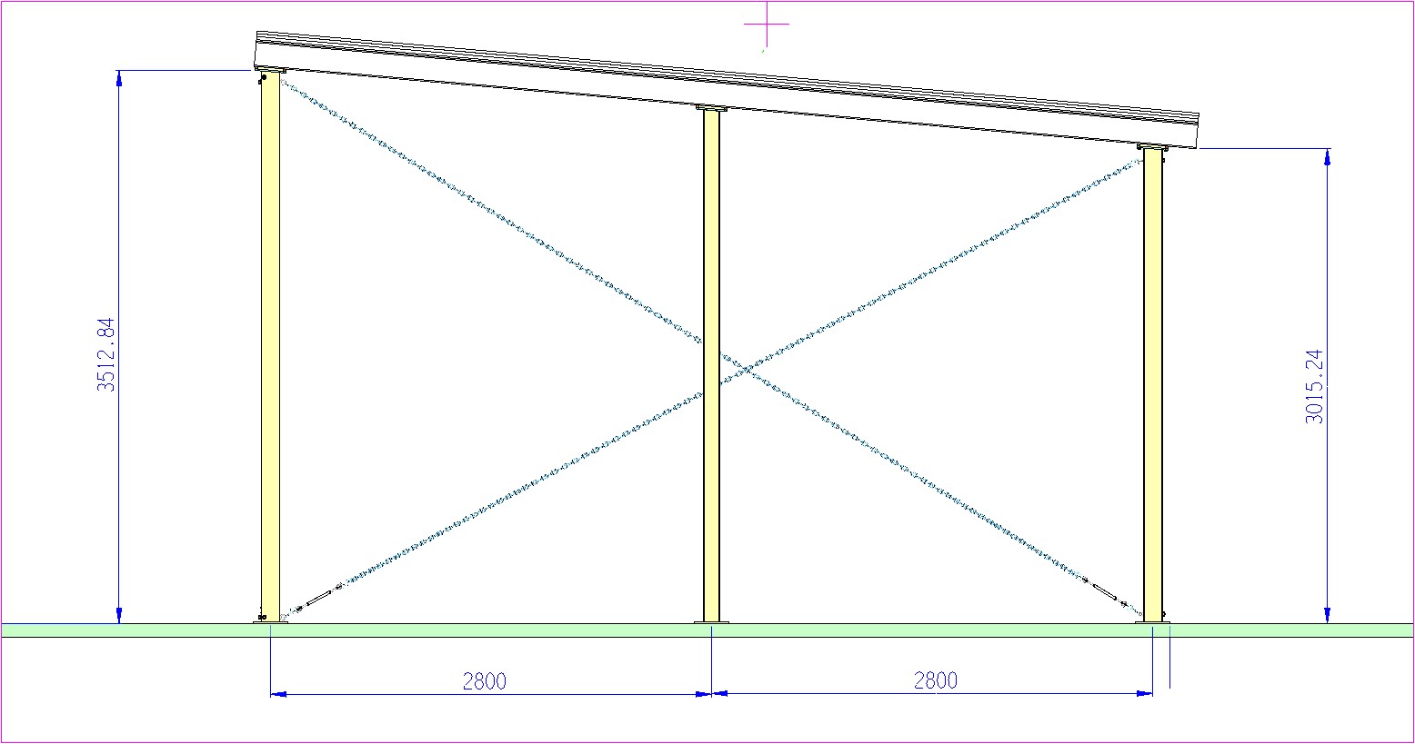 钢屋顶11.7 x 6 -H 3.5吨
