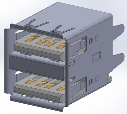Conector USB类型“ A”双垂直行业