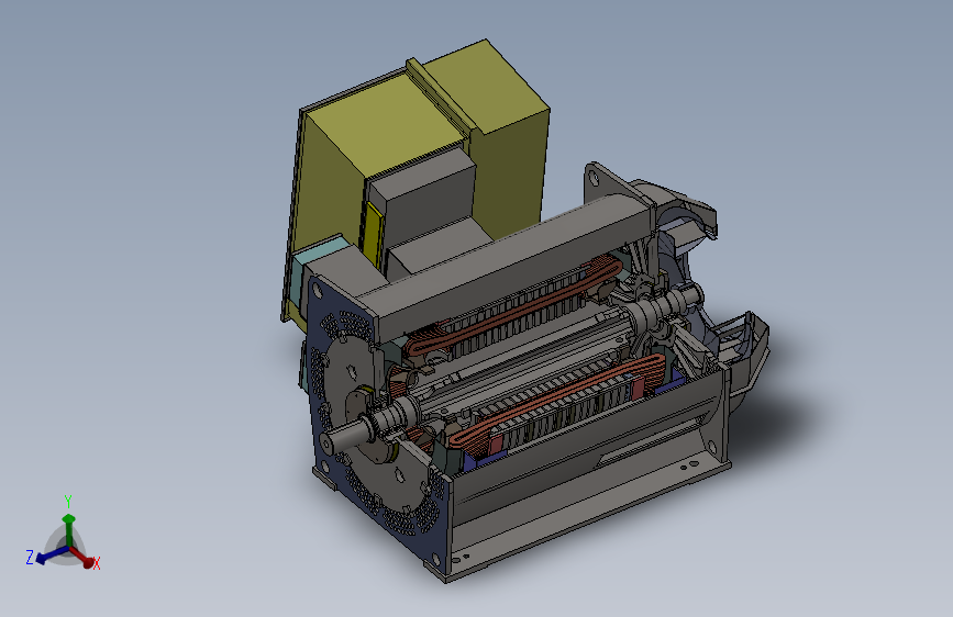 10 kv 480-550 kw感应电动机三维建模图纸 solidworks设计