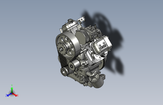 Briggs Stratton Vanguard V型双缸发动机图纸