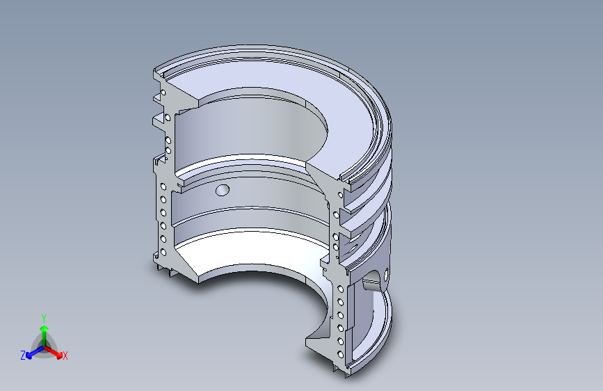 GE MS 3002燃气涡轮发动机模型3D图纸 Solidworks设计