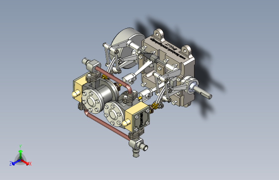 MOTOR SKLOP双缸发动机内部结构3D数模图纸 CATIA设计