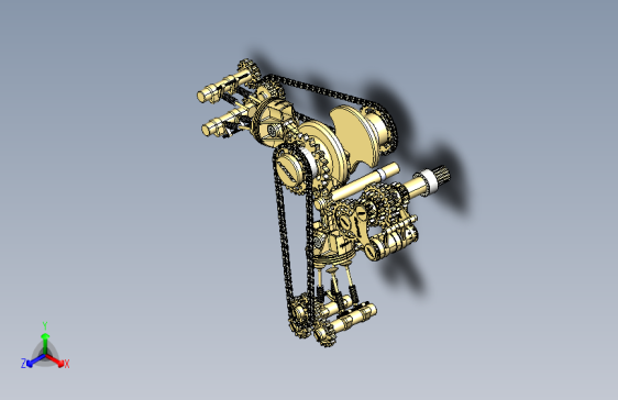 Pinki双缸发动机内部结构3D图纸 Solidworks设计 附IGS