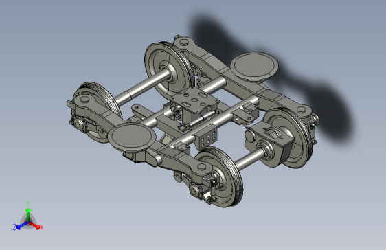 动力转向架（含特征）3D模型图纸 Solidworks设计 附STEP