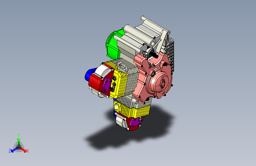 杜卡迪 ducati 900cc双缸发动机 SolidWorks stp
