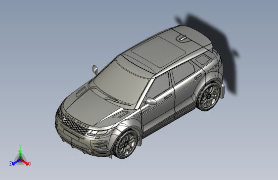 路虎 揽胜极光 Evoque SolidWorks stp