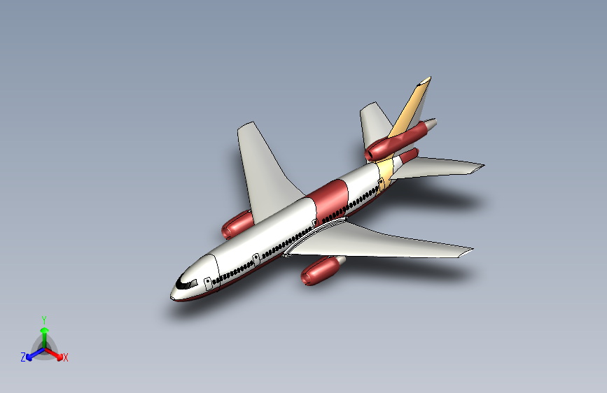 麦道 DC-10 SolidWorks stp igs STP IGS SW STL