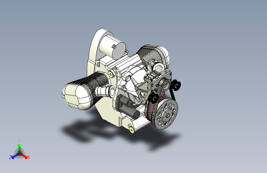 摩托车发动机motor-bmw-SolidWorks-stp-igs格式