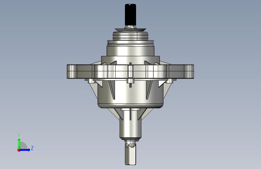 三星洗衣机电机模型3D图纸 Solidworks设计 左侧视图