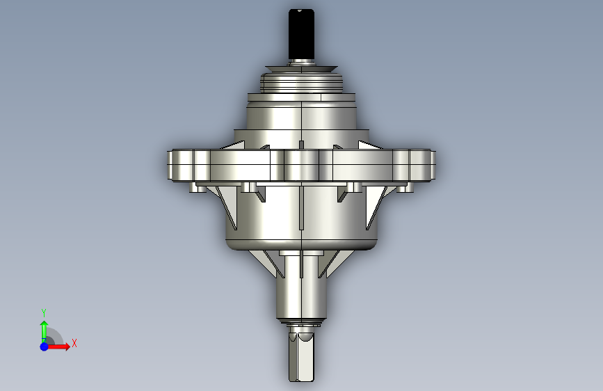 三星洗衣机电机模型3D图纸 Solidworks设计 正面视图