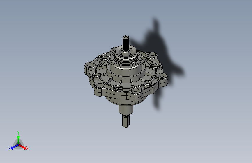 三星洗衣机电机模型3D图纸 Solidworks设计