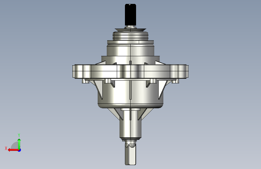 三星洗衣机电机模型3D图纸 Solidworks设计 背面视图