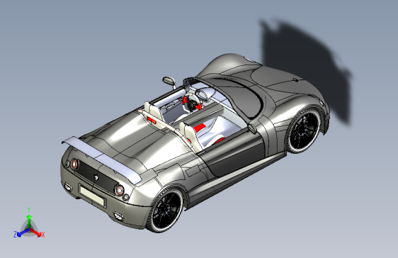保时捷 roadster SolidWorks  stp