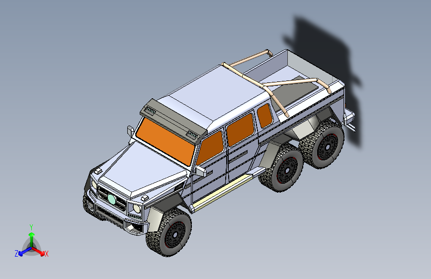 奔驰 g63 amg 6×6 SolidWorks stp igs