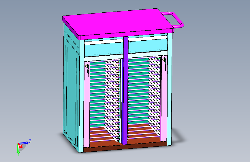 有锁抽屉柜体  SW16