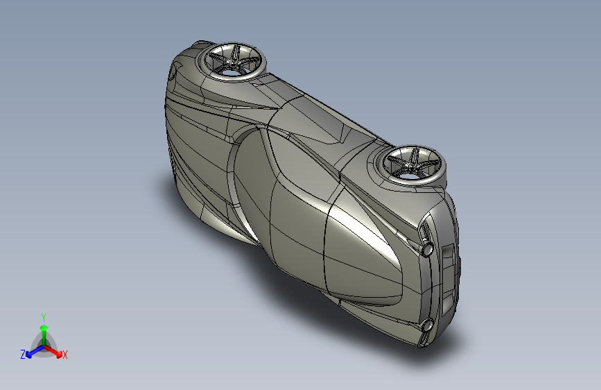 雪佛兰 克尔维特 c7 SolidWorks igs x_b 主视图
