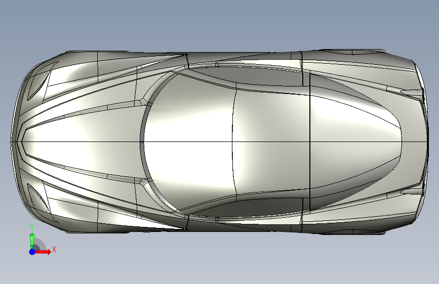 雪佛兰 克尔维特 c7 SolidWorks igs x_b 正面视图