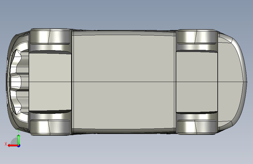 雪佛兰 克尔维特 c7 SolidWorks igs x_b 背面视图