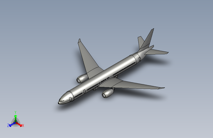 波音 777-300 SolidWorks  stp igs STP IGS SW